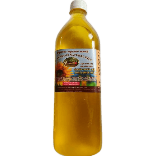 Punyakoti Natural  Cold Pressed Sunflower Oil, 1ltr
