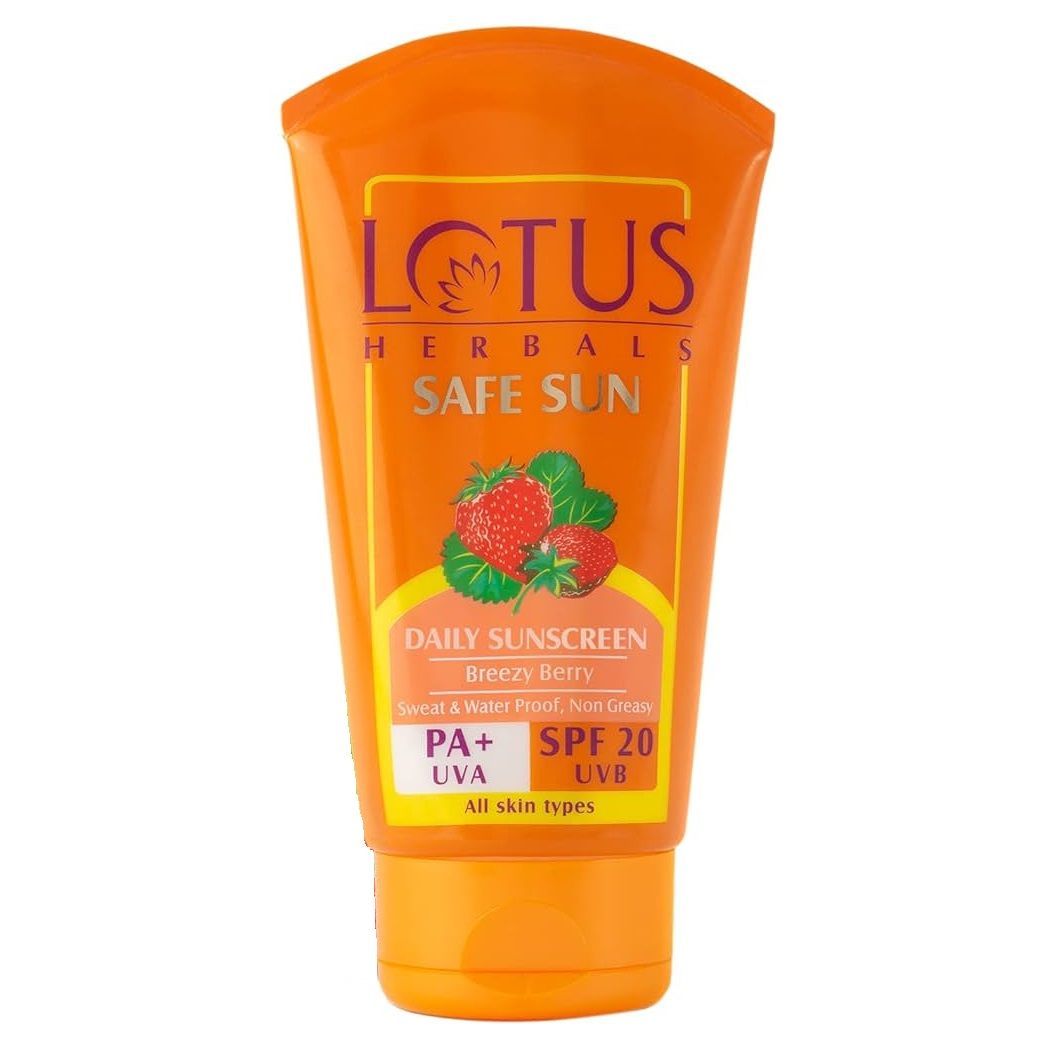 Lotus Herbals Safe Sun Screen Cream - SPF 20, 50g