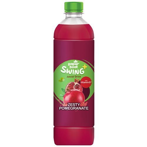 Paper Boat Swing Fruit Juice PET Bottle - Zesty Pomegranate, 600ml