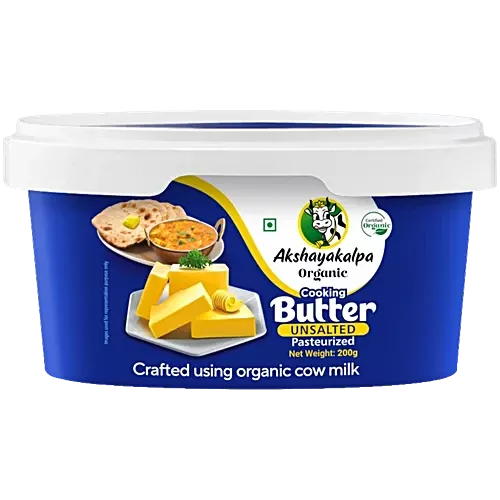 Akshayakalpa Organic Cooking Butter Cup - Unsalted, 200g