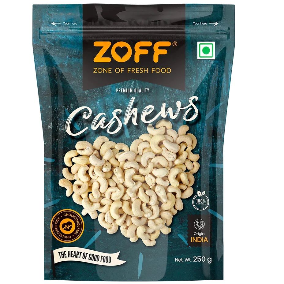 Zoff Cashews Standy Pouch, 250g