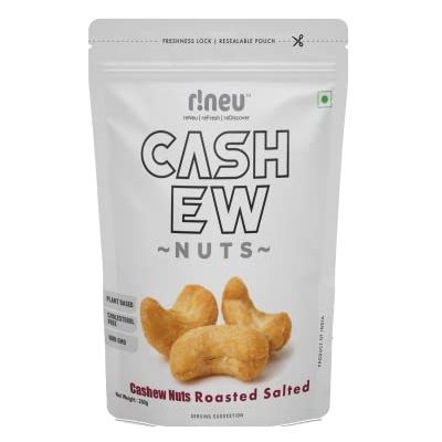 r!neu Premium Roasted & Salted Pouch - Cashew, 250g