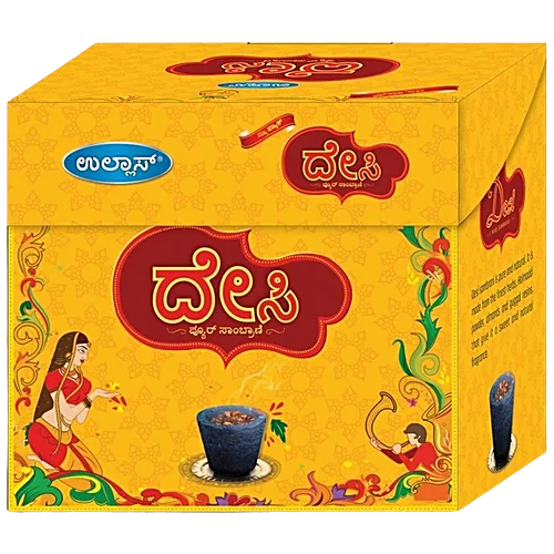 Ullas Desi Sambrani Dhoop, 12pcs ( Ullas Agarbatti Holder Free)