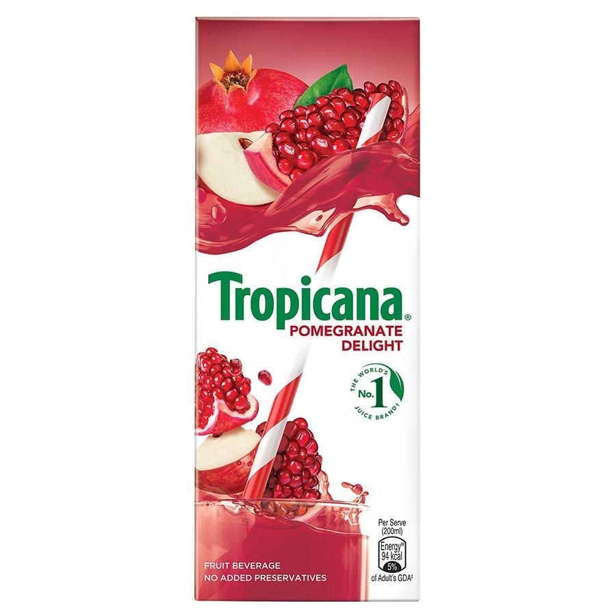 Tropicana Fruit Juice Tetra Pack - Pomegranate Delight, 200ml