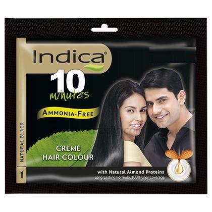Indica Creme Hair Colour - Natural Black, 20ml