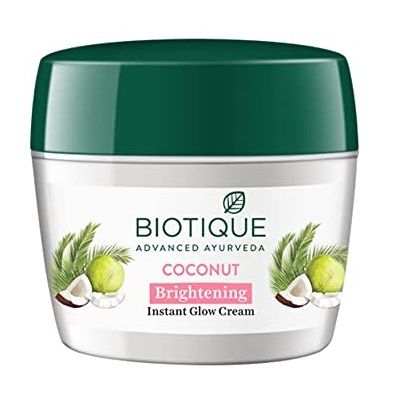 Biotique Brightening Instant Glow Cream - Coconut, 50g