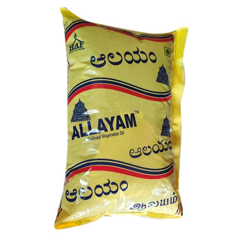 Allayam Refined Vegetable Oil Pouch, 500ml