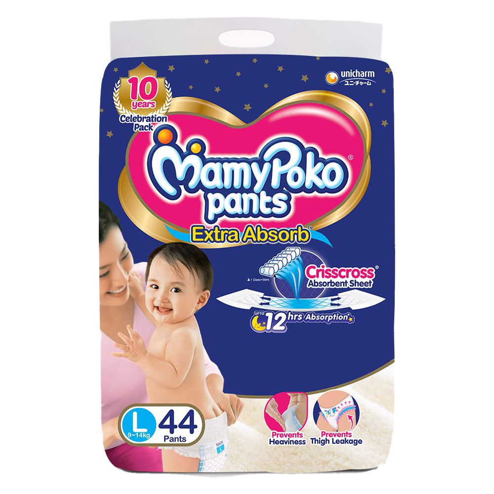 MamyPoko Extra Absorb Pant Style Diapers - L, 44pc