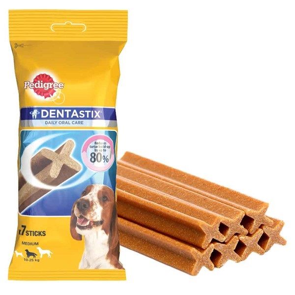 Pedigree Dentastix Advanced Breed Dog Food - Medium, 80g