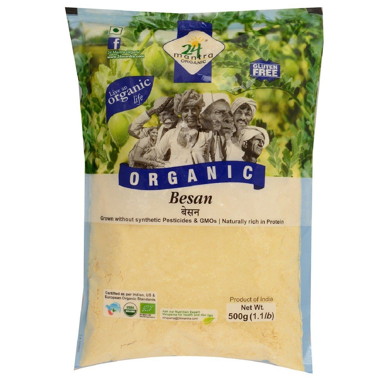 24 Mantra Organic Besan, 500g