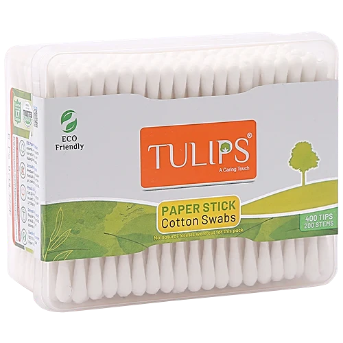 Tulips Wooden Cotton Buds, 200pc