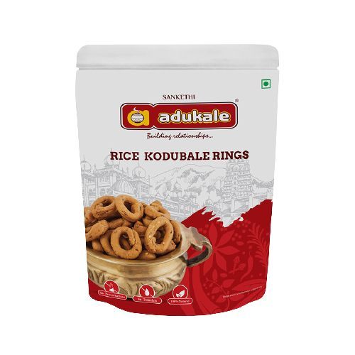 Adukale No Palm Oil Crunchy & Healthy Standy Pouch - Rice Kodubale Rings, 180g