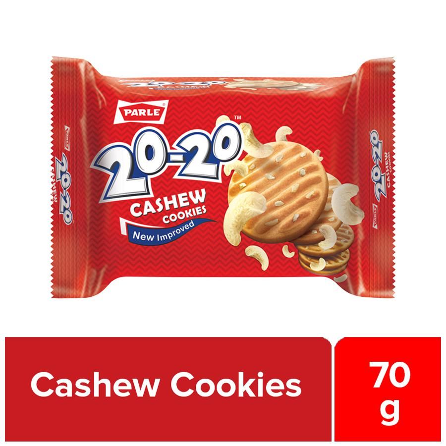 Parle 20-20 Cookies - Cashew, 70g