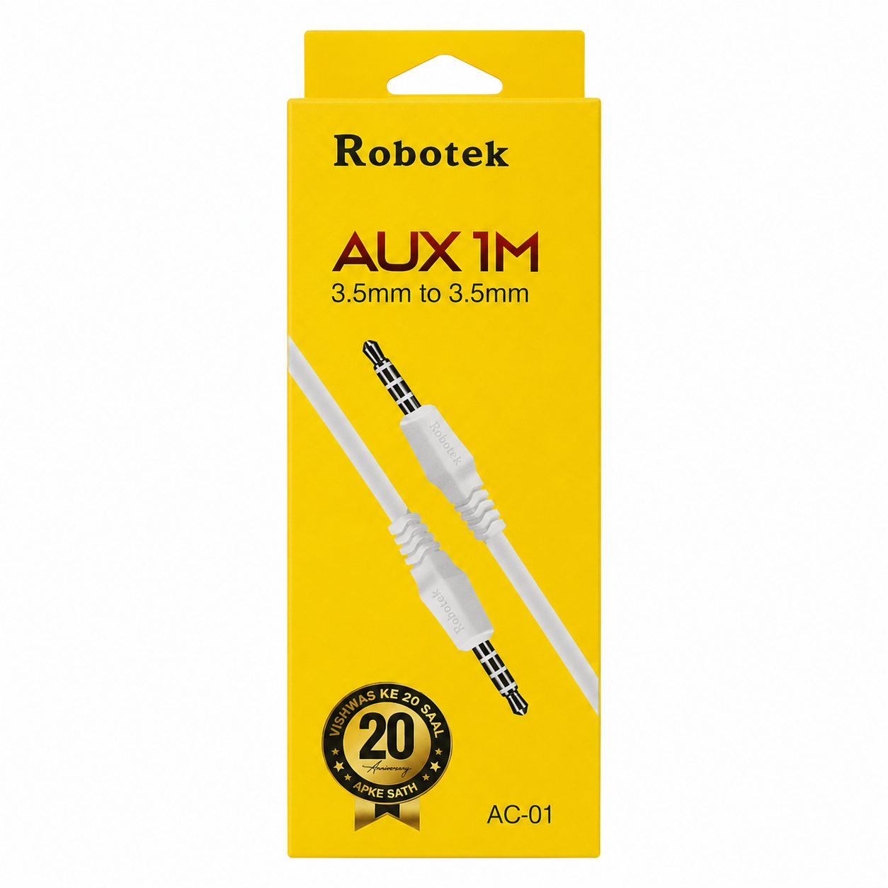 Robotek | AUX 1M | Audio Cable 3.5mm to 3.5mm (1mtr)