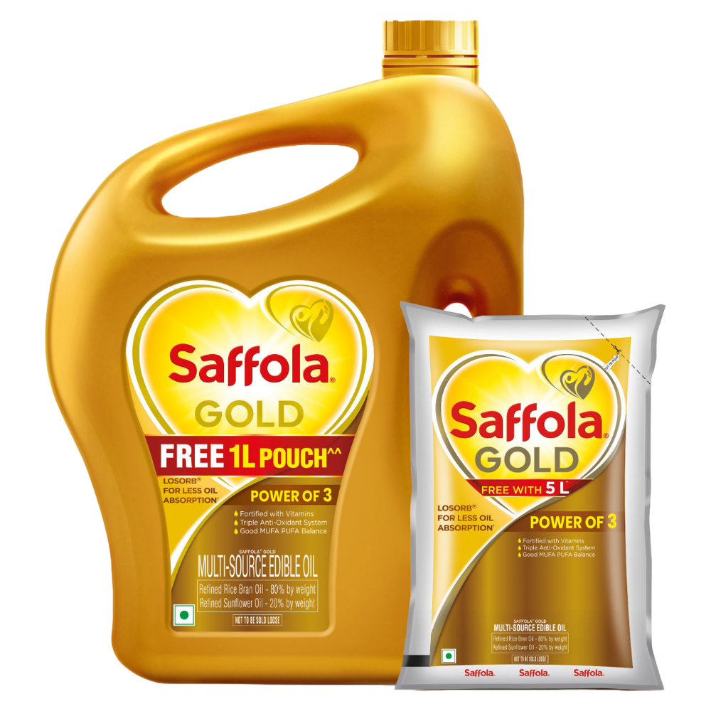 Saffola Gold Oil Power of 3, 5L