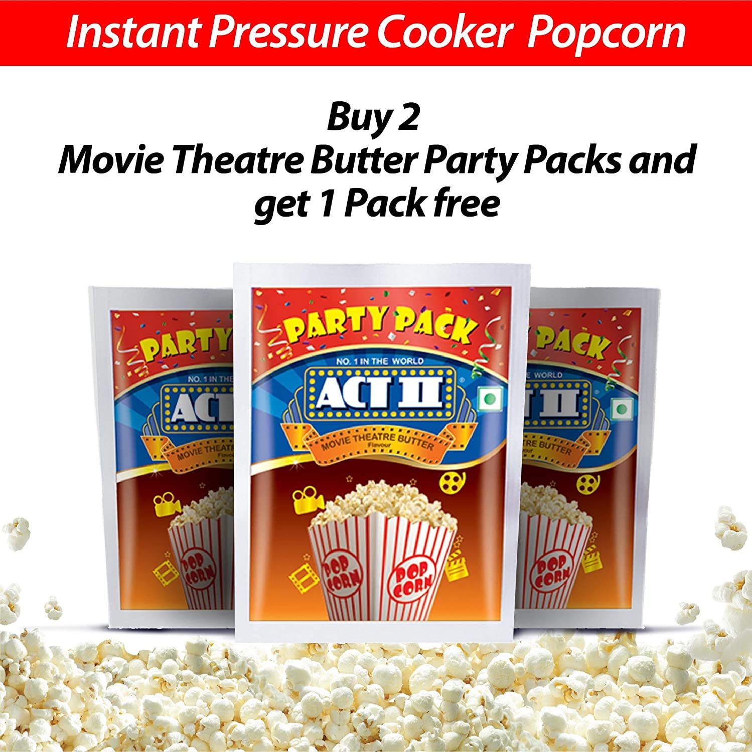 Act II Pop Corn - Movie Theatre Butter, 450g (Buy 2 Get 1 Free)