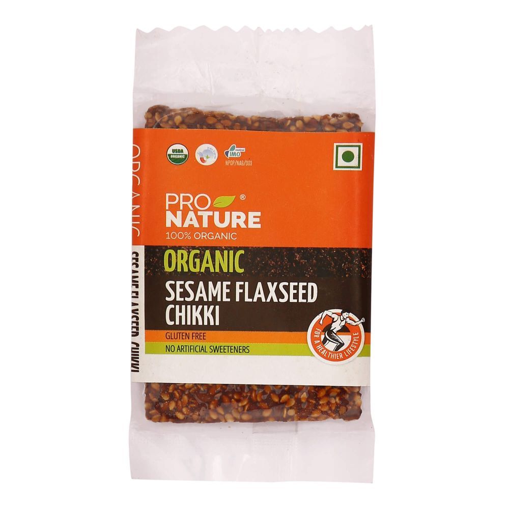 Pro Nature Sesame-Flaxseeds Chikki, 30 g