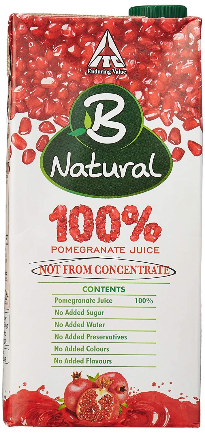 B Natural 100% Fruit Juice - Pomegranate, 1L