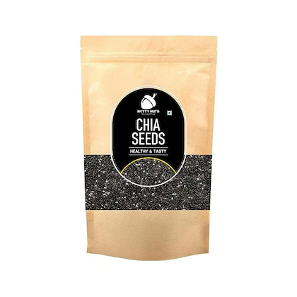 Notty Nuts Natural Chia Seeds Pouch - Black, 200g
