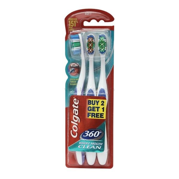 Colgate 360 Toothbrush - Soft (Buy 2 Get 1 Free)