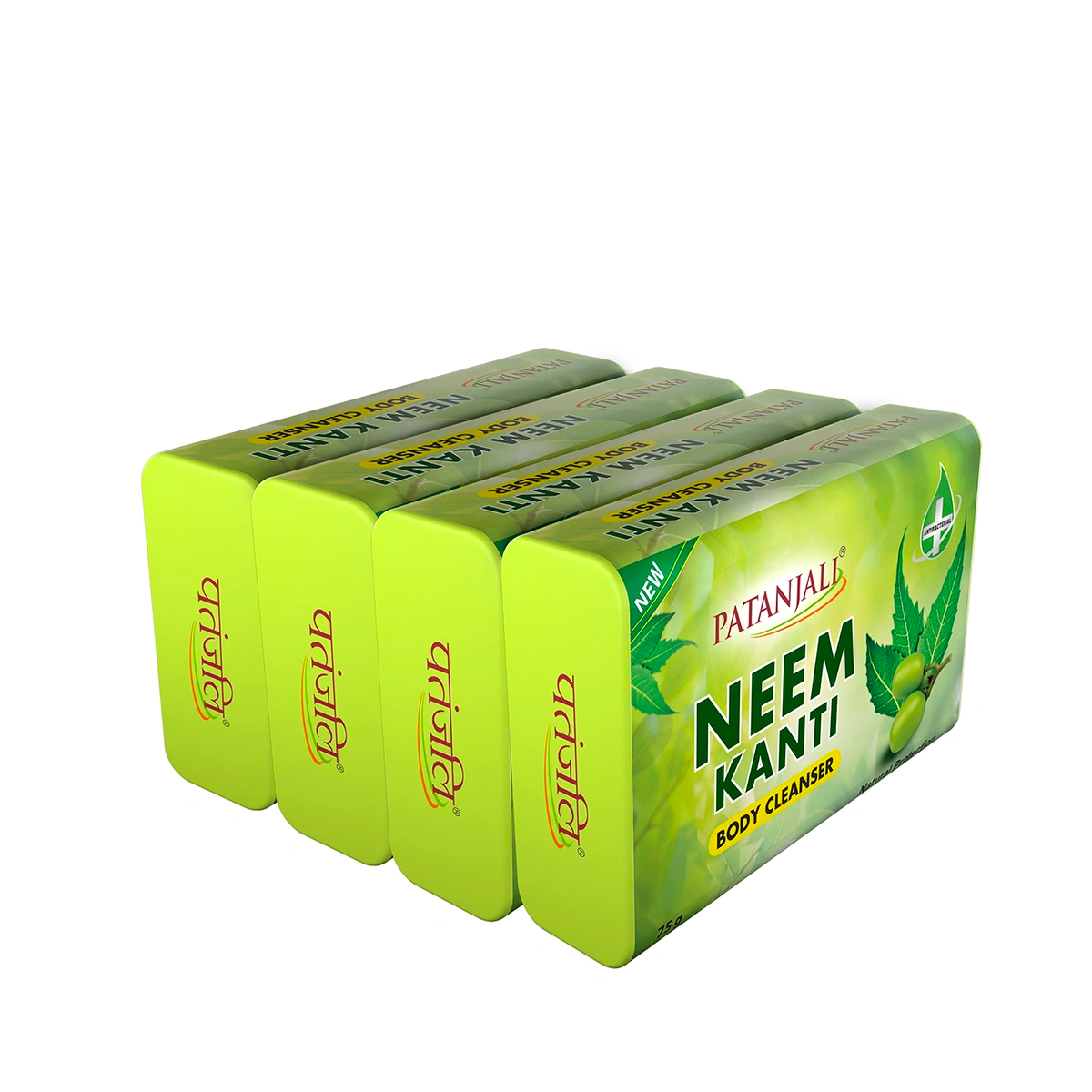 Patanjali Body Cleanser Soap - Neem Kanti, 75g (Set of 4)