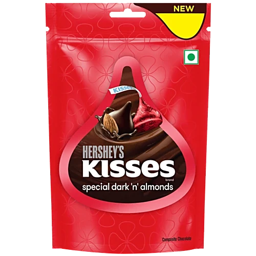 Hershey's Kisses Special Dark 'N' Almonds Chocolate, 100.8g
