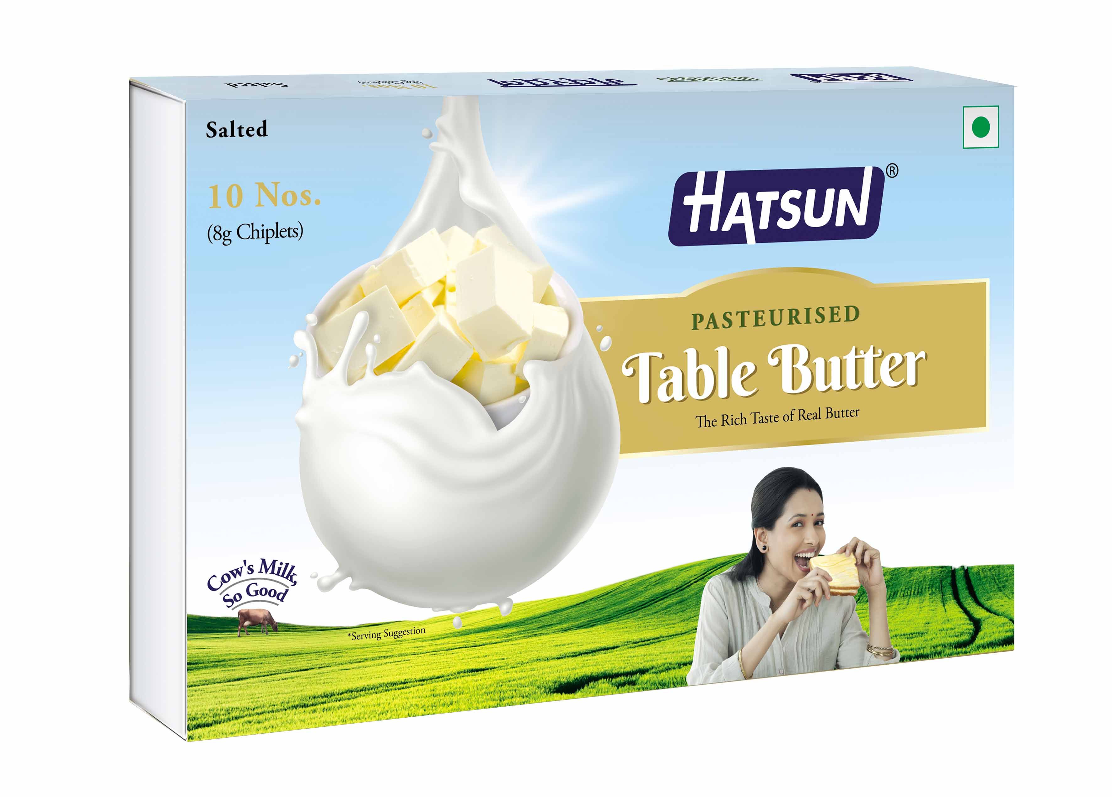 Hatsun Chiplet Table Butter Carton - Salted, 20g (10pc)