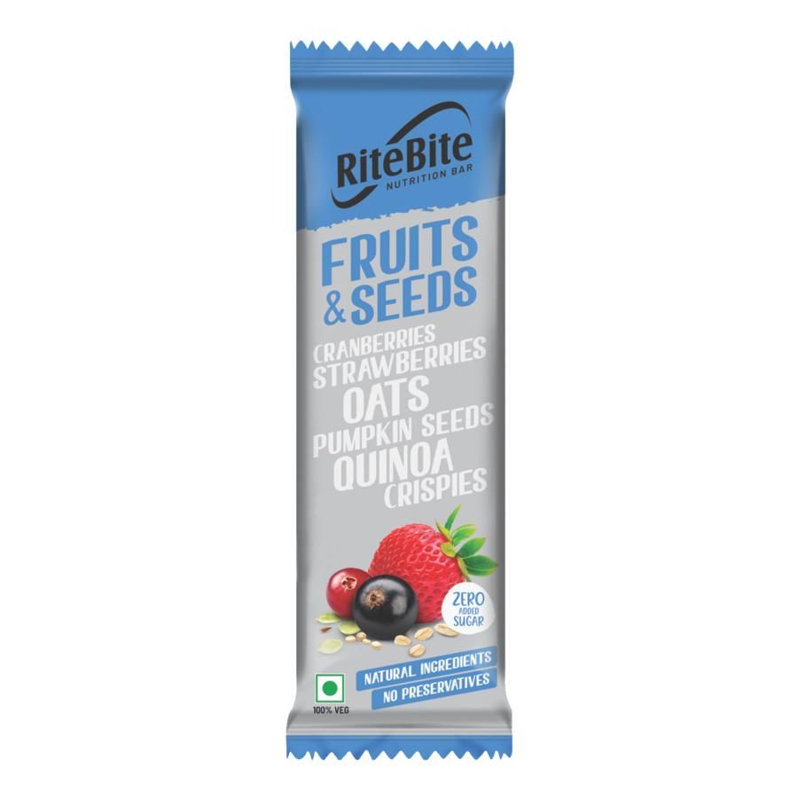 Ritebite Max Protein Bar - Fruit & Seeds, 35g