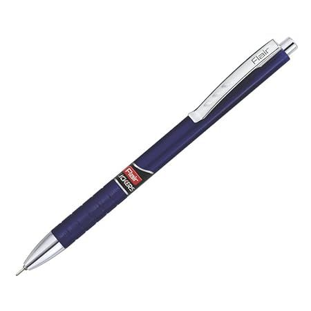 Flair Clickers Retractable Ball Pen - Blue (Set of 10)