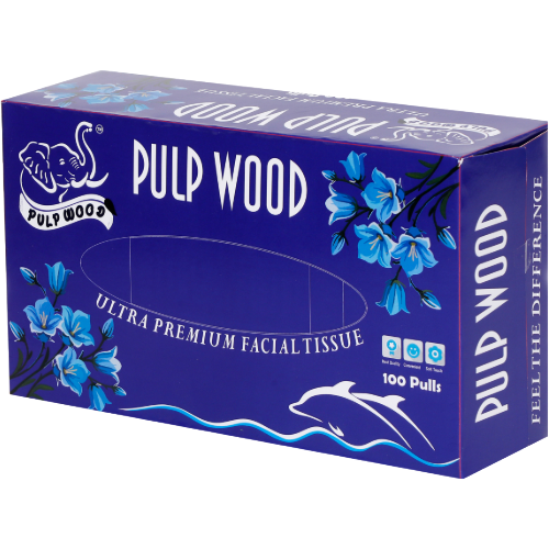 Pulp Wood Ultra Premium Facial Tissue Carton - 2 Ply, 1pc (100 Pulls)