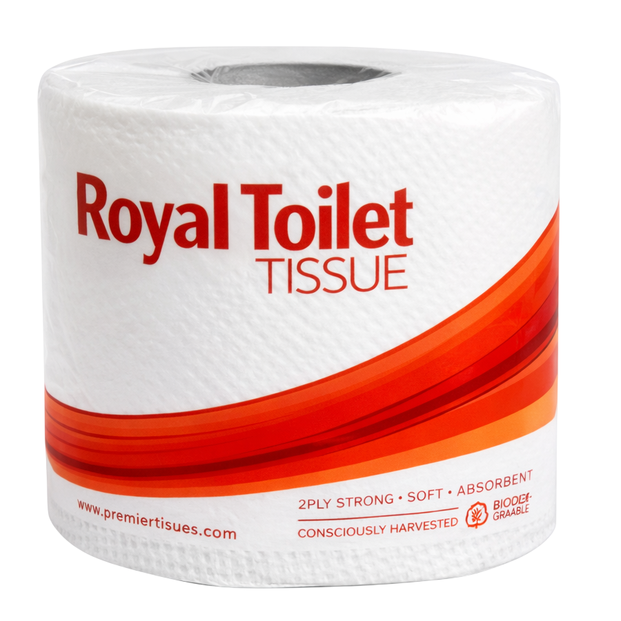 Royal Toilet Tissue Paper Roll - 2 Ply, 300 Pulls (10 X 9.5cm)