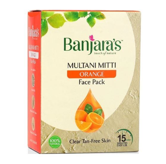 Banjara's Multani Mitti Face Pack Powder Carton - Orange, 100g