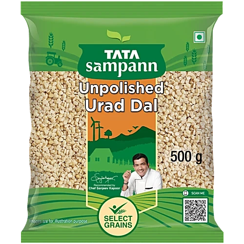 Tata Sampann Unpolished Urad Dal Pouch - Split, 500g