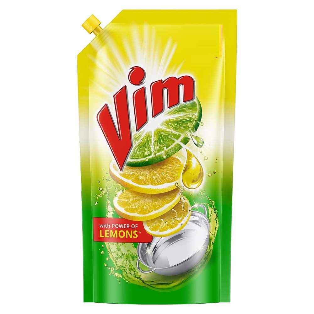 Vim Dishwash Gel Pouch - Lemon, 125ml
