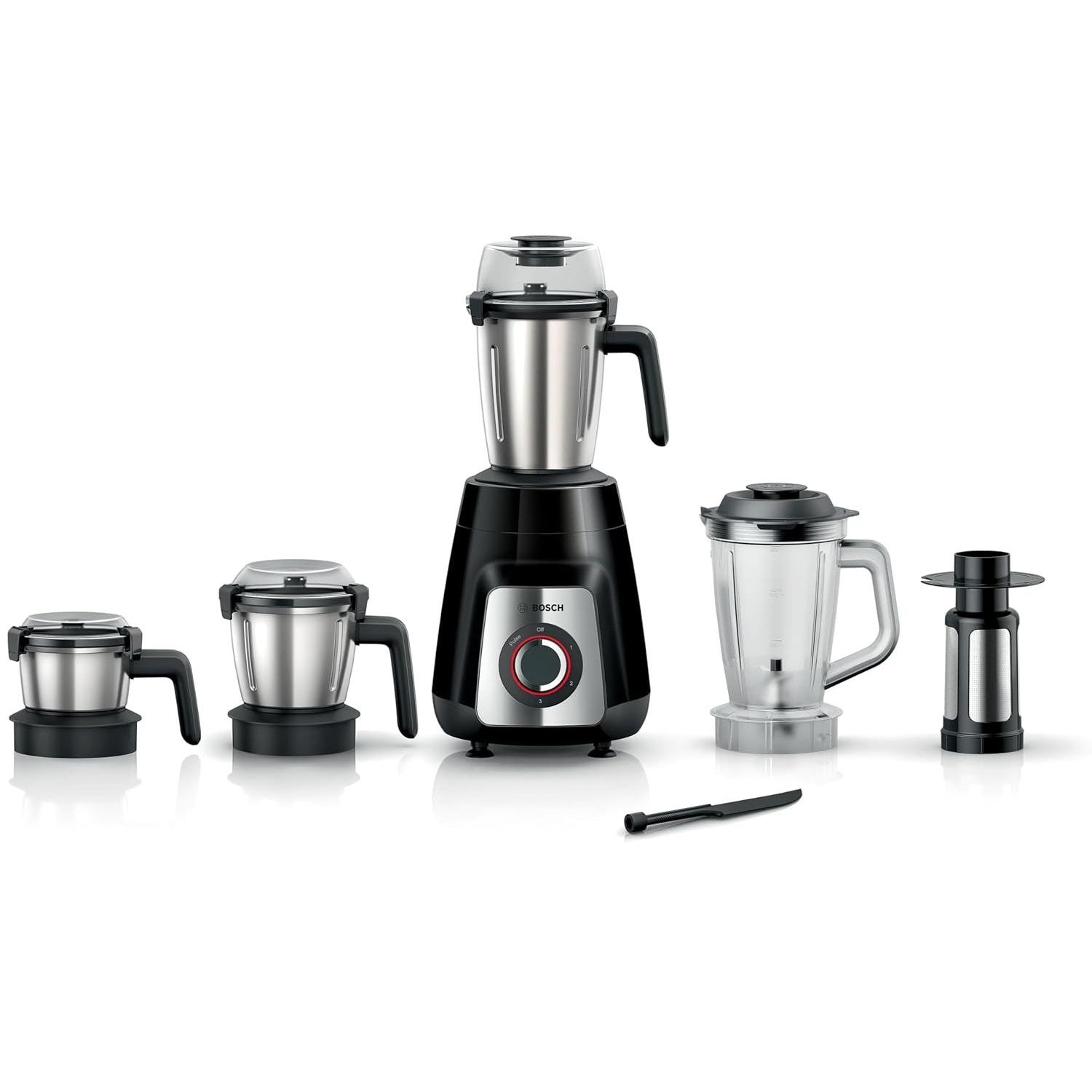 Bosch | TrueMixx | Mixer Grinder (1000W, 4 Jars, Black)