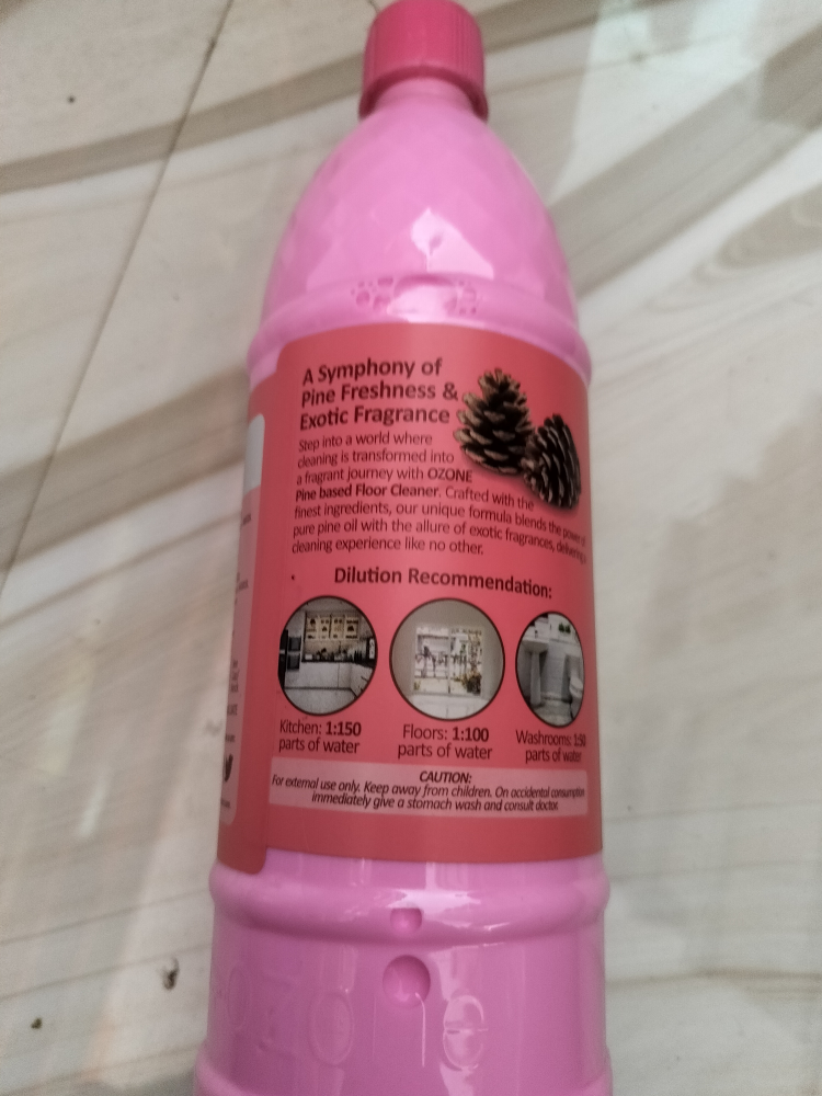 Ozone Fresh Floor Cleaner Bottle - Rose Bloom, 1L