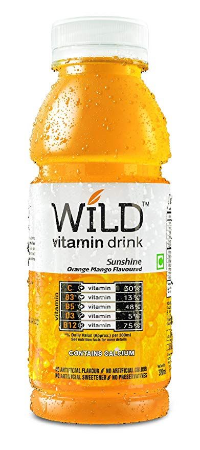 Wild Vitamin Fruit Juice - Orange & Mango, 300ml