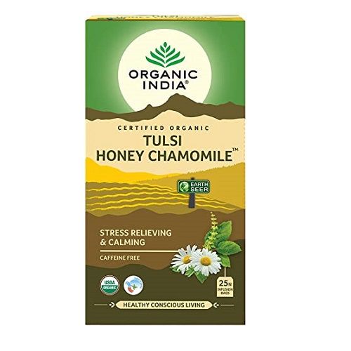 Organic India Tulsi Green Tea Bag - Honey Chamomile, 25pc