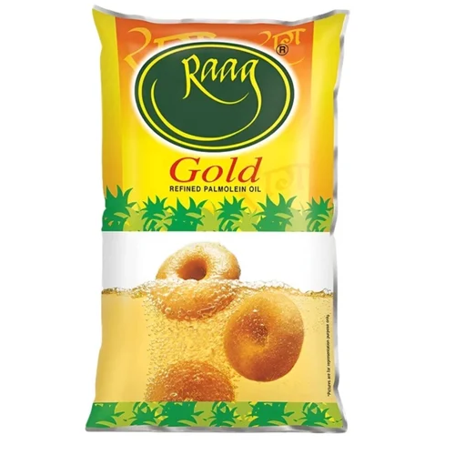 Raag Gold Refined Palmolein Oil Pouch, 750ml
