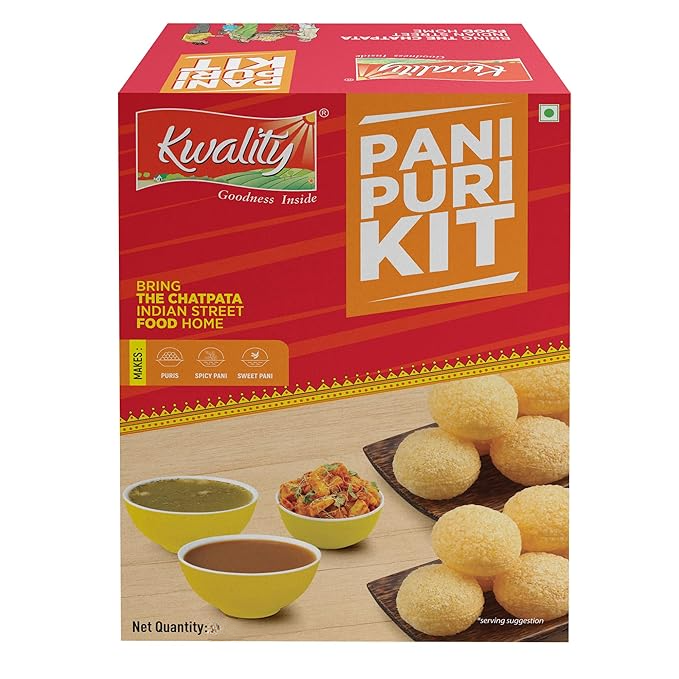 Kwality Pani Puri Kit Carton - Sweet & Spicy, 50g