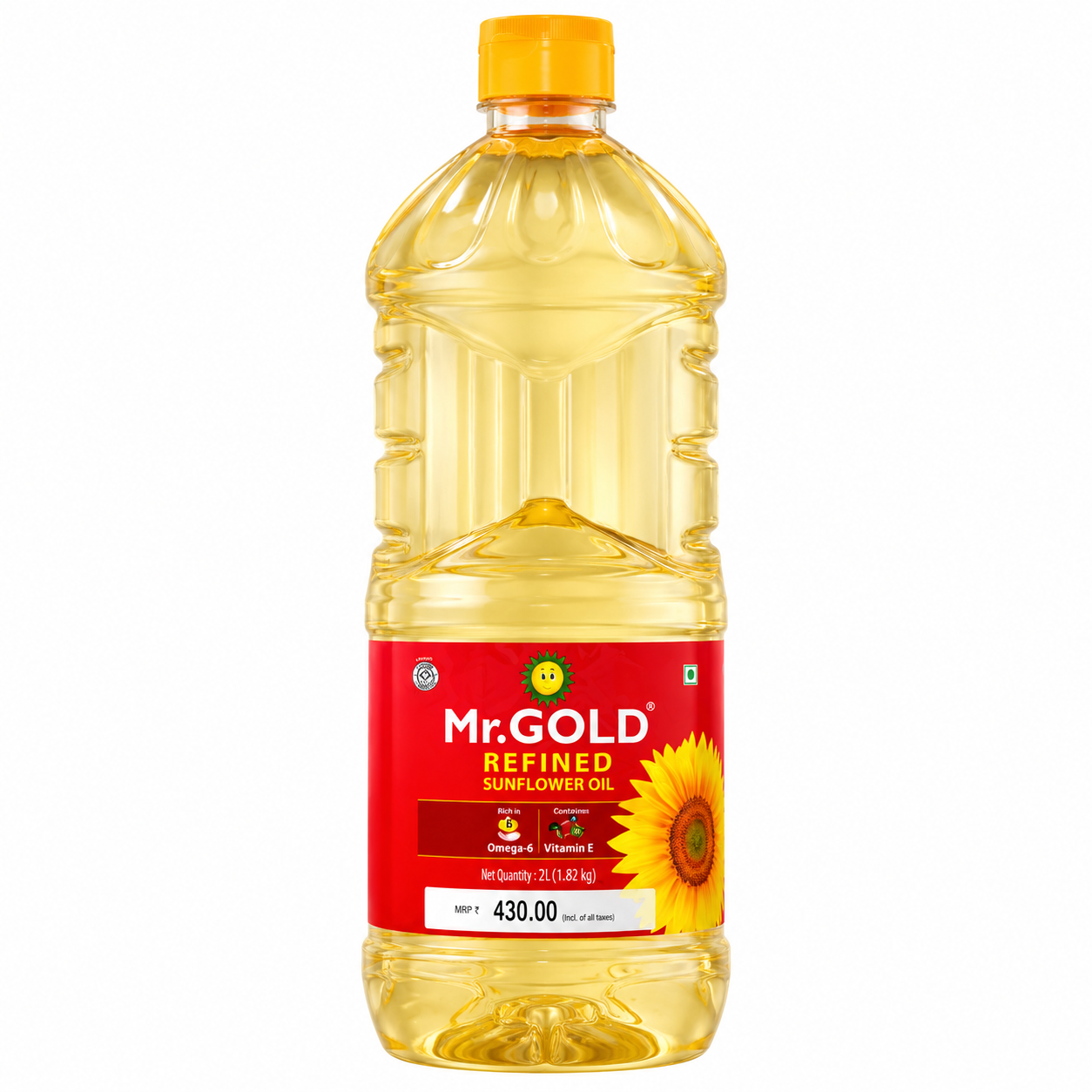 Mr.Gold Refined Sunflower Oil Can, 2L