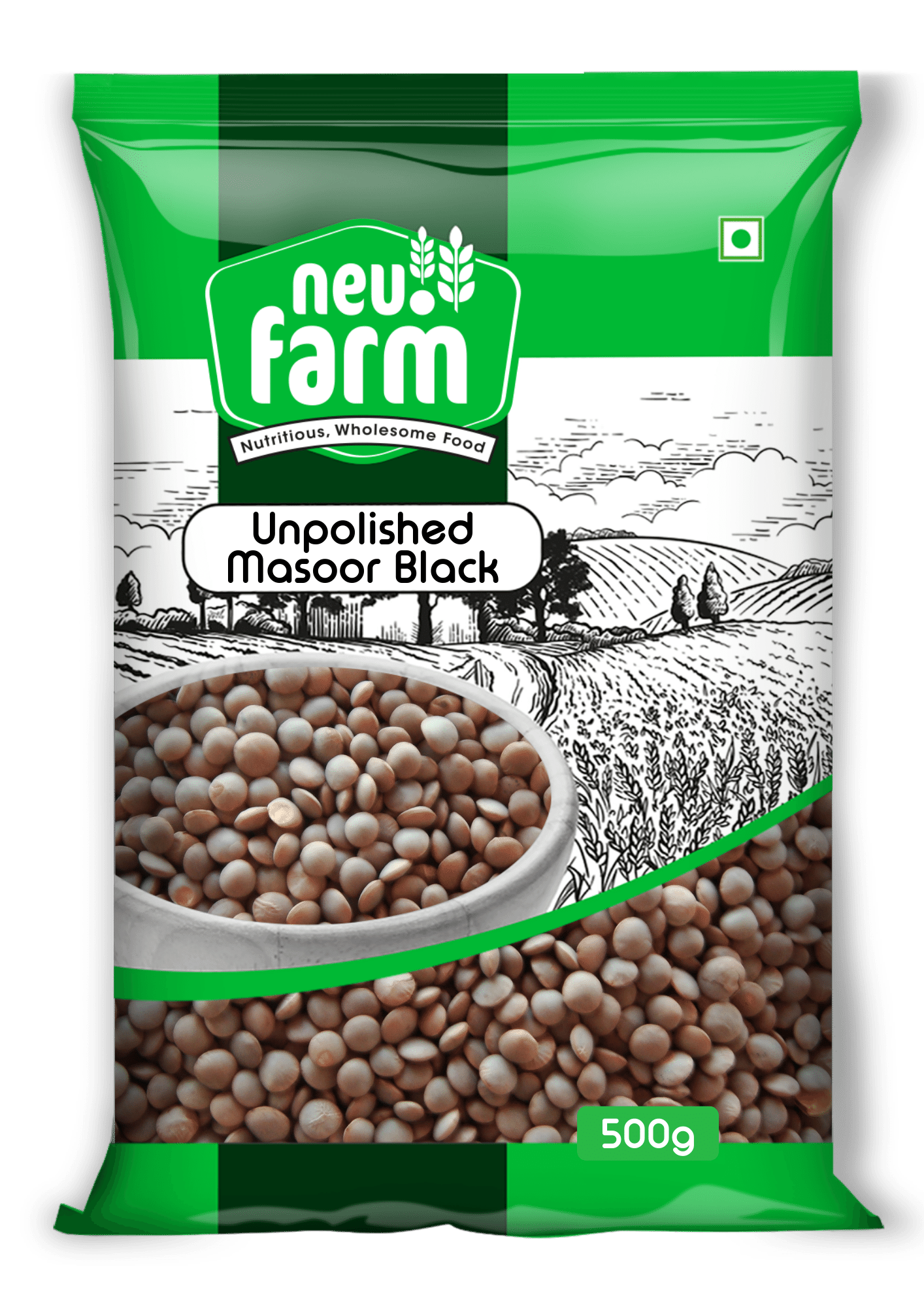 neu.Farm Masoor Whole / Sabut - Black, 500g