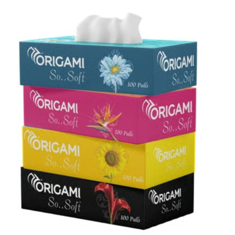 Origami 4 IN 1 So Soft Facial Tissue - 2 Ply, 100 Pulls