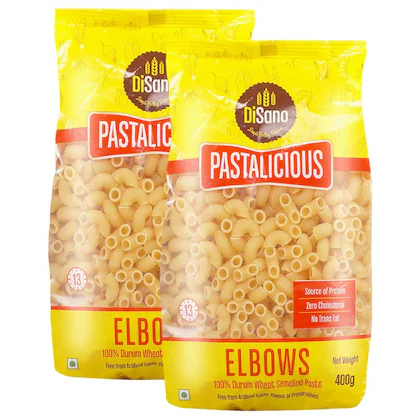 Disano Pasta 100% Durum Wheat Pouch - Elbows, 400g (Buy 1 Get 1 Free)