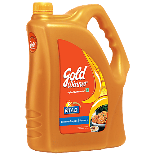 Gold Winner Sunflower Oil Can, 5L
