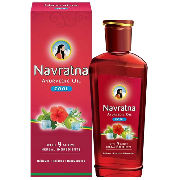 Navratna Ayurvedic Cool Fatigue Hair Oil, 750ml