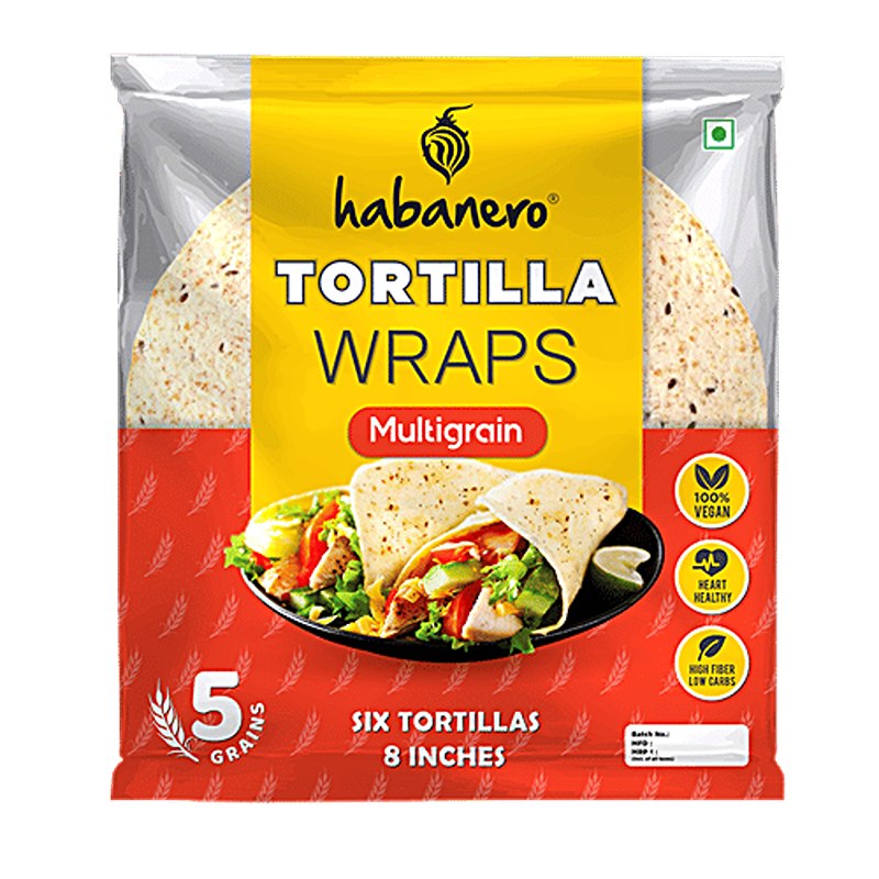 Habanero Multigrain Tortilla Wraps Pouch, 330g