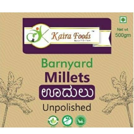 Kaira Foods Unpolished Millets - Barnyard, 500g
