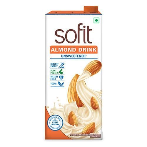 Sofit Almond Drink Tetra Pack - Unsweetened, 1L
