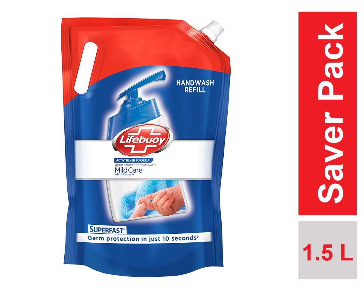 Lifebuoy Hand Wash Refill - Mild Care, 1.5L